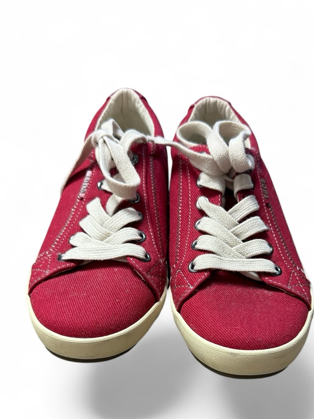 Taos Red Canvas Lace-Up Sneakers - Picture 2 of 6